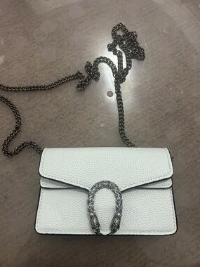 Gucci White Super Mini Leather Dionysus Bag